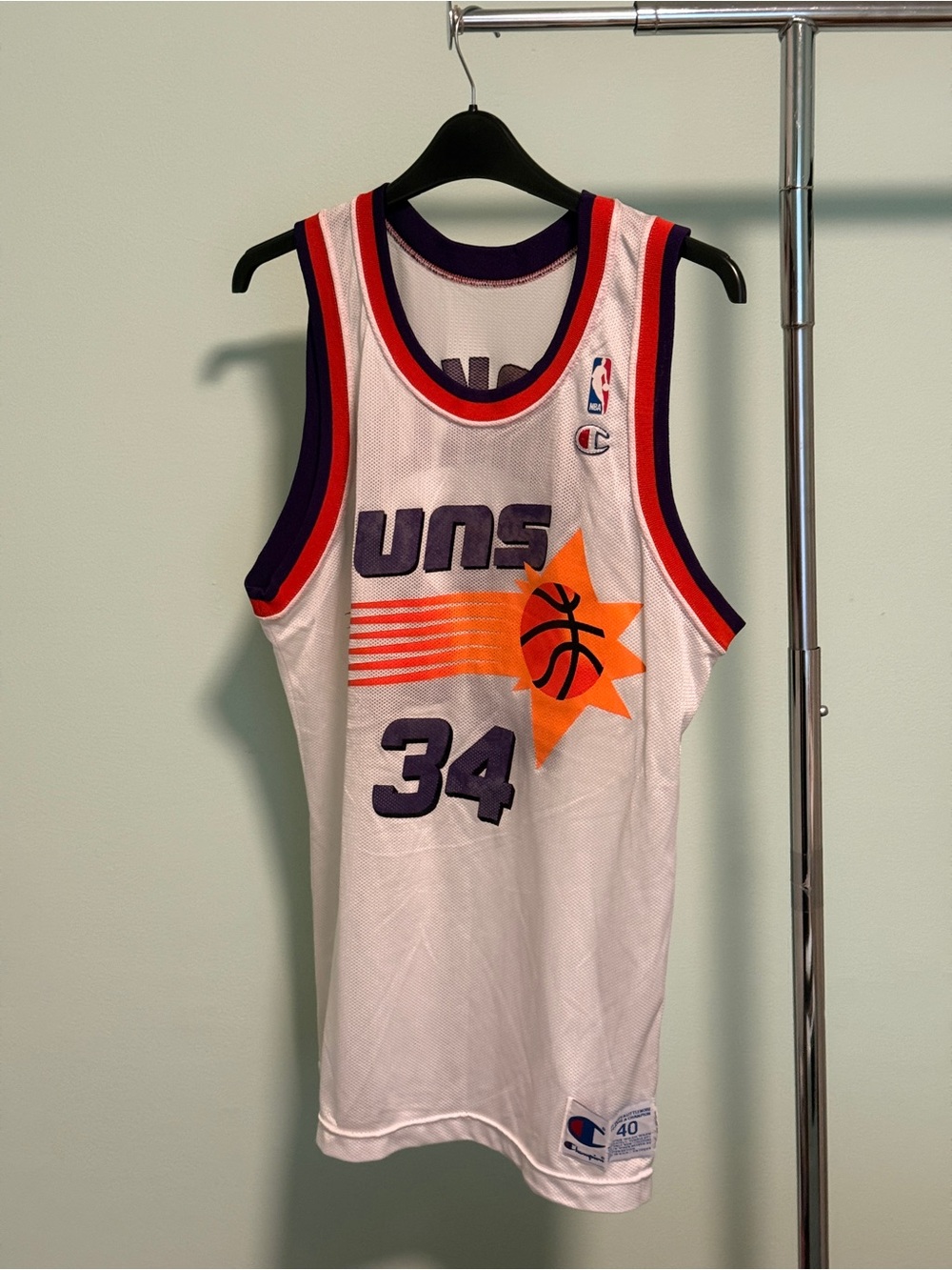 Charles Barkley vintage Orange Suns #34 Basketball Jersey